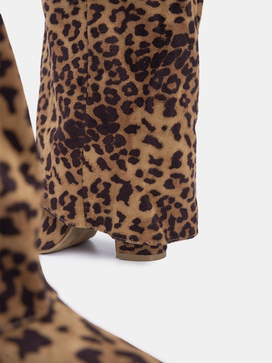 Suede Women's Boots Leopard