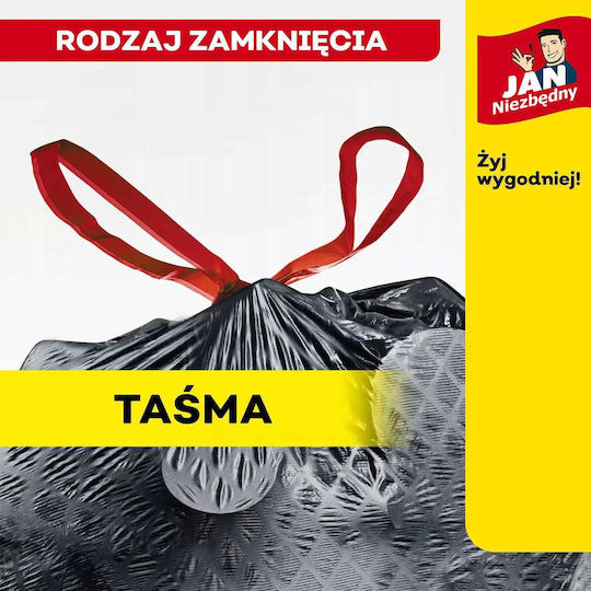 Jan Niezbędny Biodegradable Trash Bags Capacity 120lt 8 Pieces Black