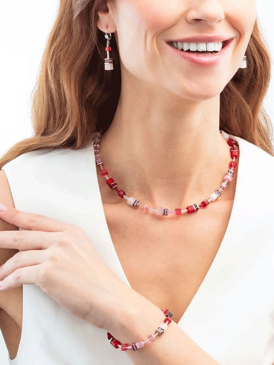 Coeur De Lion Geocube Iconic Necklace Rosé Blush 2838101903 Coeur De Lion Geocube Iconic Necklace Rosé Blush 2838101903