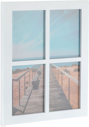 Relaxdays Multi Wall-Mounted Picture Frame 4 Photos Plastic With White Frame Relaxdays Multi Wall-Mounted Picture Frame 4 Photos Plastic With White Frame