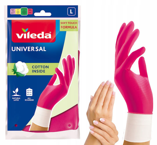 Vileda Звено Ръкавици За Почистване Universal Латекс Large