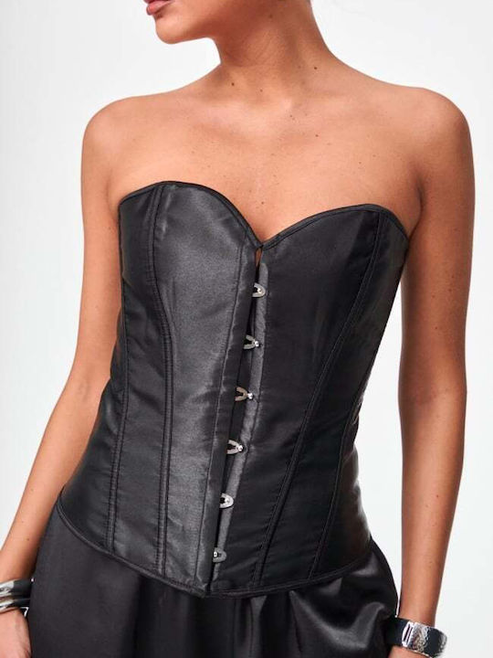 Women's Top Corset Strapless Black