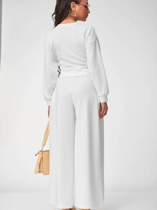 Women's White Set with Trousers