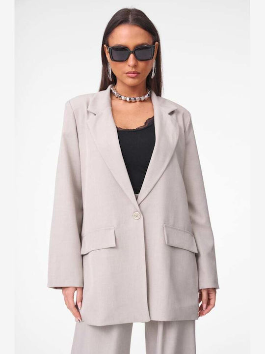 Women's Beige Dark Set with Trousers