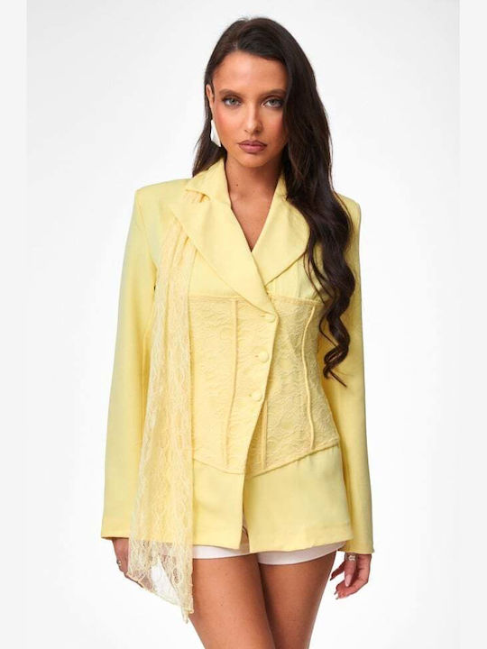 Decoro Women's Blazer Yellow