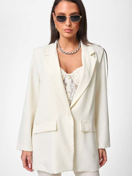 Decoro Women's Blazer Ecru