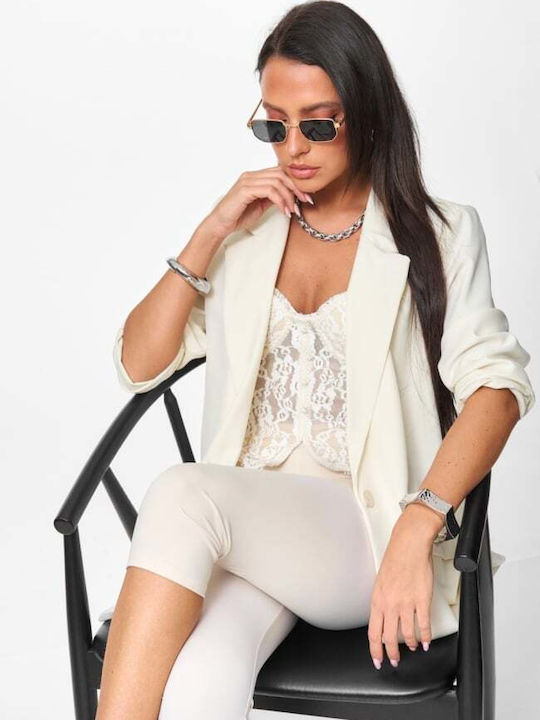 Decoro Women's Blazer Ecru