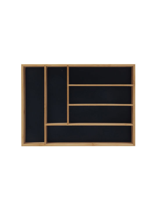 Relaxdays Tăvi Pentru Tacâmuri De Sertar Din Lemn 35.5x25.5x5cm Maro
