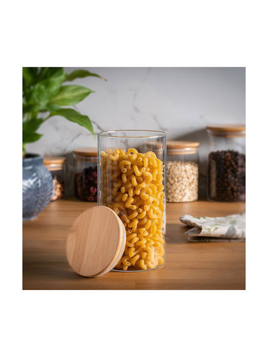 Kadax Set 3Stücke Lebensmittelgläser Allgemeine Verwendung mit Deckel Glas Transparent 1400ml 3Stücke