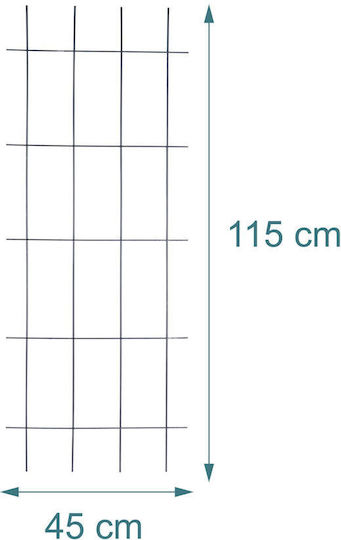 Καφασωτό Κήπου σε Μαύρο Χρώμα 45x115cm