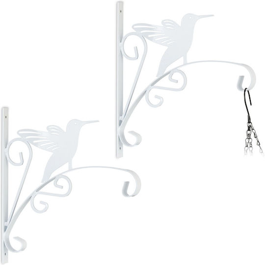 Relaxdays Suport Pentru Plante Alb 30x29,5 cm
