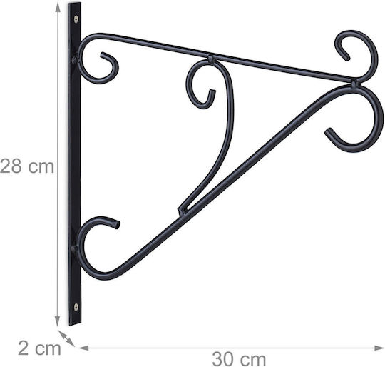 Relaxdays Black Plant Stand 28x30cm