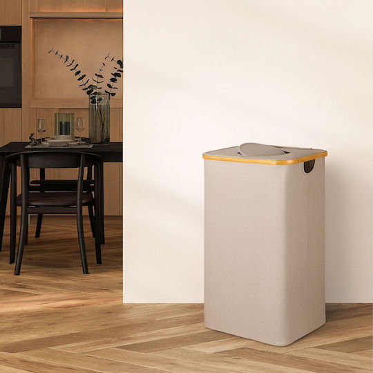 Relaxdays Coș De Gunoi Din Plastic Pentru Reciclare 100 L Bej