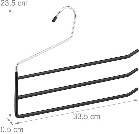 Relaxdays Wardrobe Hanger for Pants Metallic Black 10029415_46 5 Pieces