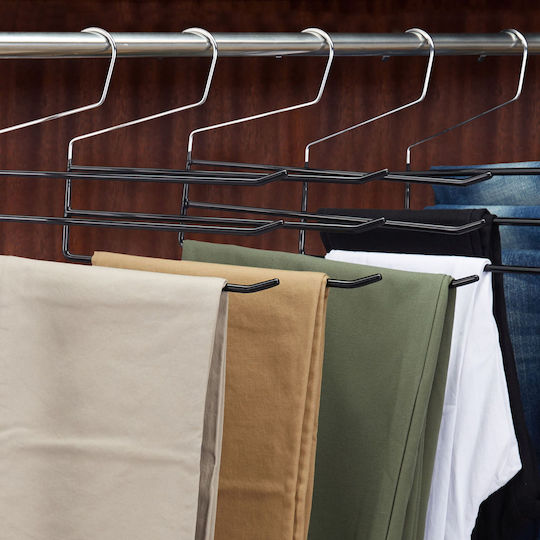 Relaxdays Cărlig Dulap pentru Pantaloni Metalic Alb 10029415_49 5 Bucăți