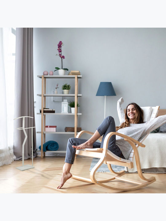 Relaxdays Cuiere De Podea Din Metal Alb 107x48cm