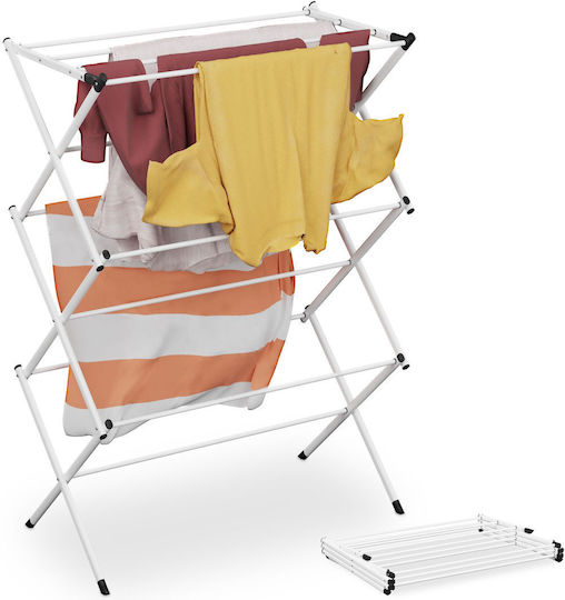 Relaxdays Folding Floor Clothes Drying Rack 104x38cm