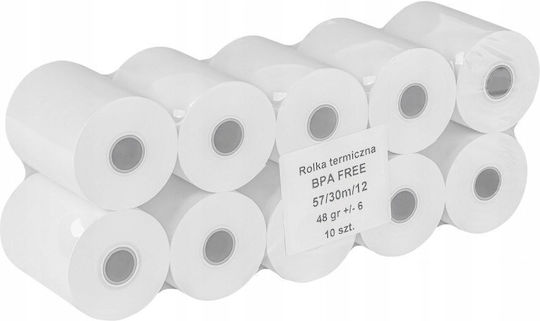 Office Products Thermische Kassenbons P57xD57mm mit Länge 30m 10Stücke