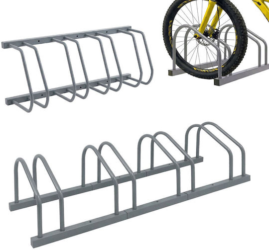 Relaxdays Bară De Parcare Pentru Biciclete Cu 6 Compartimente