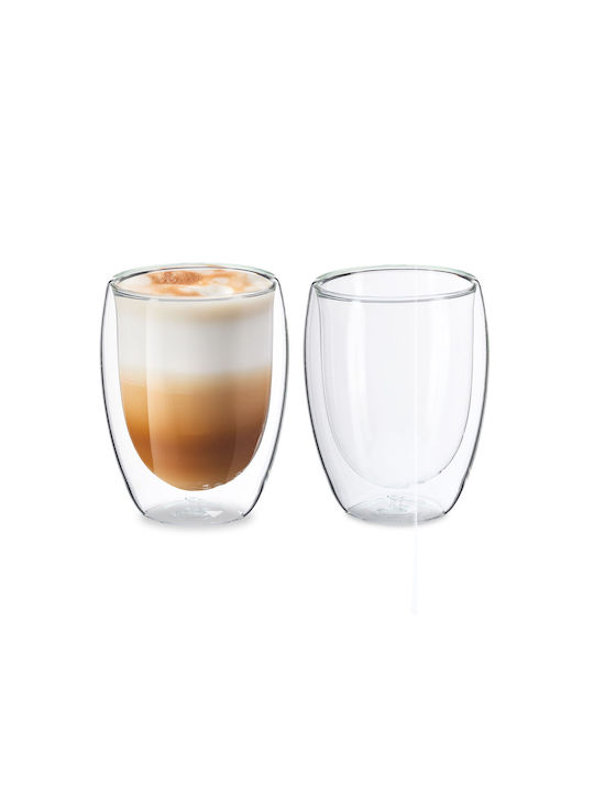 Relaxdays Pahar Cafea Freddo Din Sticlă 350ml