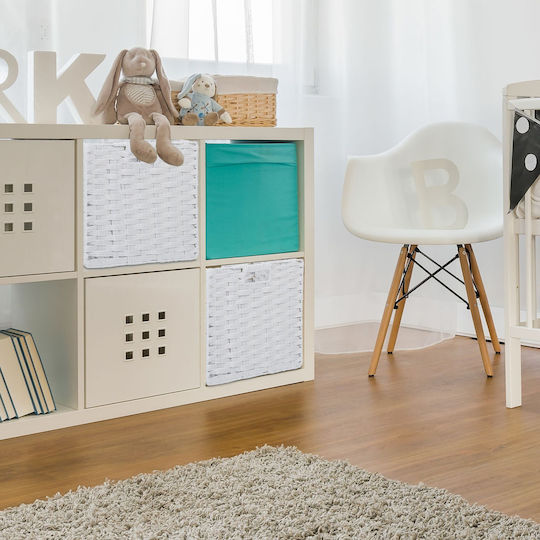 Relaxdays Cutie De Depozitare Din Plastic Albă 31x32x30cm 4 Bucăți