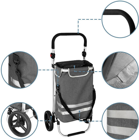 Stoff Einkaufswagen Mehrfarbig 35x49x38cm