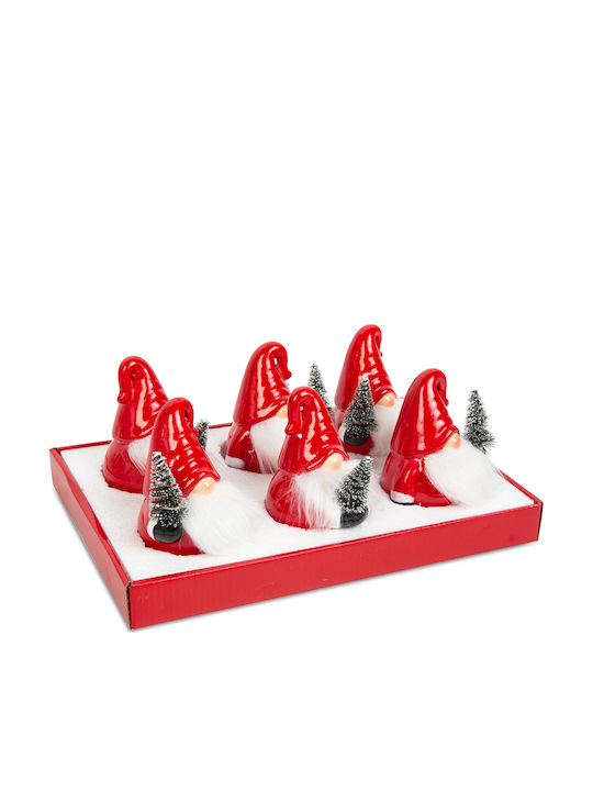 Illuminated Decorative Christmas Santa Battery Powered Green 13x9x7cm