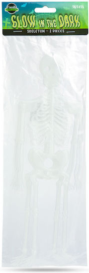 Halloween Phosphorescent Decoration Skeleton 32x11 Cm 2 Pcs Plastic Reusable