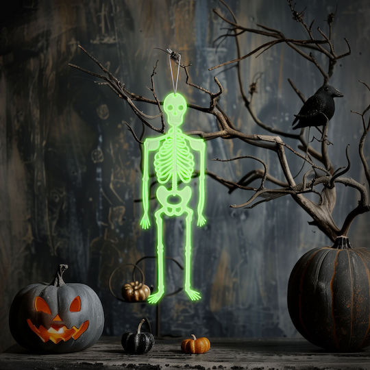 Halloween Phosphorescent Decoration Skeleton 32x11 Cm 2 Pcs Plastic Reusable
