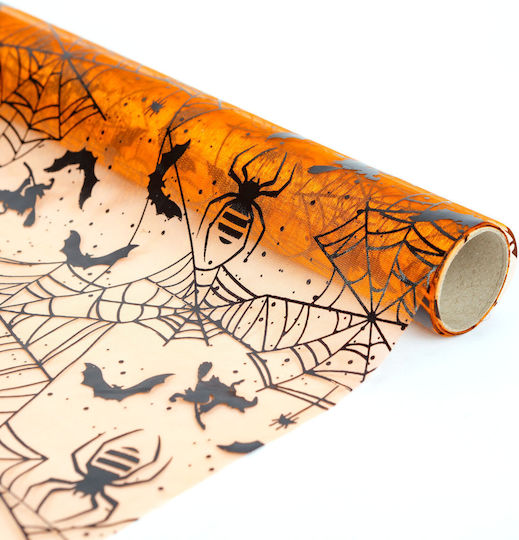 Halloween Table Runner Orange 180x28 Cm