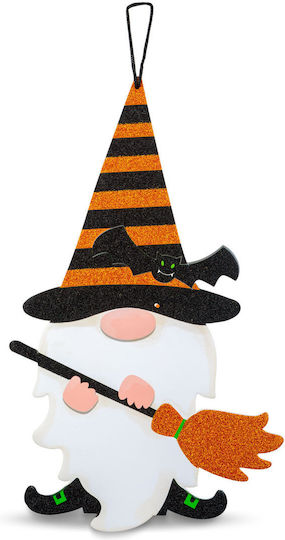 Halloween Hanging Elf Decoration Foam 44x26 Cm Bright Orange Black