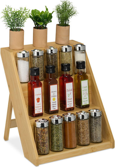 Relaxdays Gewürzorganisator aus Bamboo Beige Relaxdays Gewürzorganisator aus Bamboo Beige