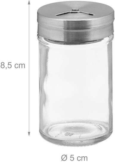 Relaxdays Cutii pentru Condimente Metalice Argintii 12 Bucăți