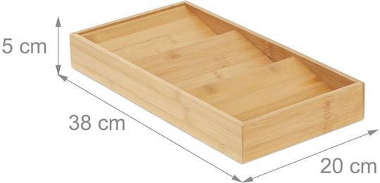 Relaxdays Organizator Pentru Condimente din Bambus Bej