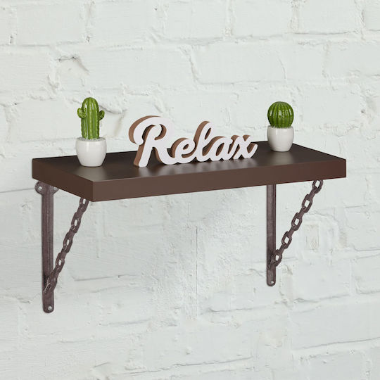 Relaxdays Raft De Colț Din Metalic Culoare Maro 180x215mm 2 Bucăți 10022947