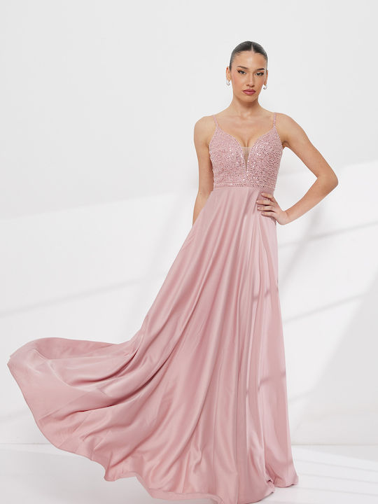 Summer Maxi Dress for Wedding / Christening Pink