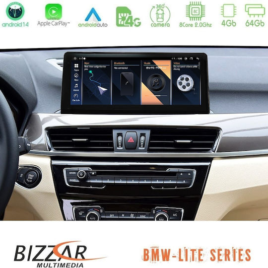 Bizzar Автомобилна Аудио Система за BMW Серия 3 F30 F32 2013-2017 Bluetooth USB AUX Вграден Wi-Fi GPS Apple CarPlay Android Auto CD с Touch Screen 10.25"