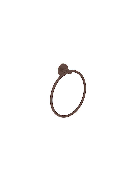 Sanco Ergon Badezimmerhaken Ring Einzel mit Schrauben Bronze