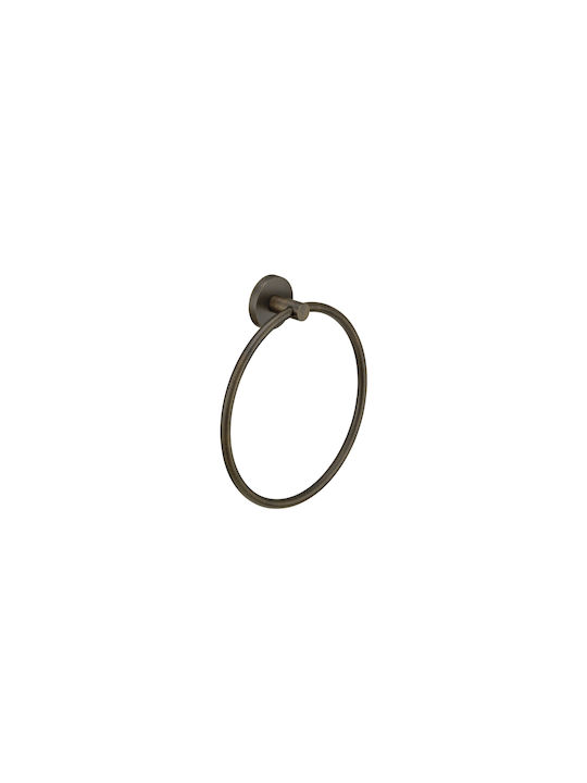 Sanco Ergon Badezimmerhaken Ring Einzel mit Schrauben Bronze