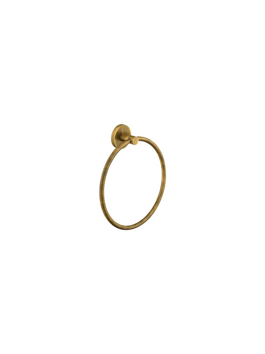 Sanco Ergon Badezimmerhaken Ring Einzel mit Schrauben Bronze