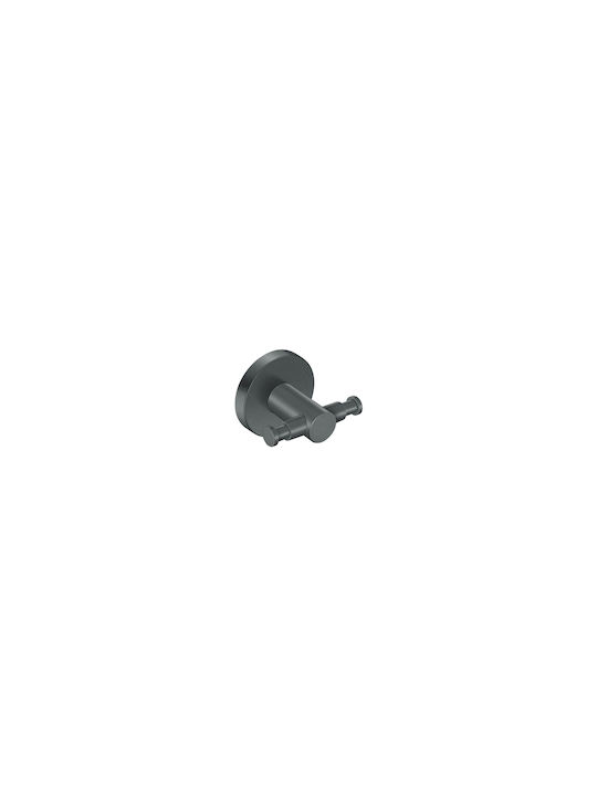 Sanco Ergon Doppelter Badezimmerhaken mit Schrauben 5x5.5cm Bronze