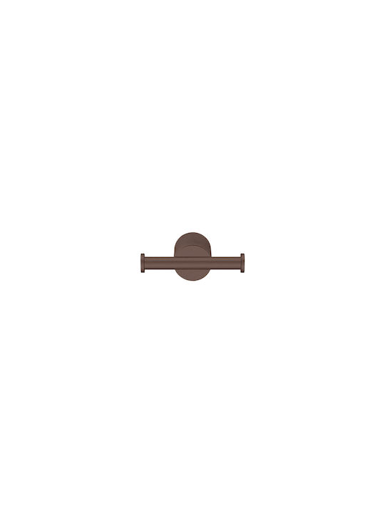 Sanco Lithos 121118-A03 Double Bathroom Hook With Screws Silver
