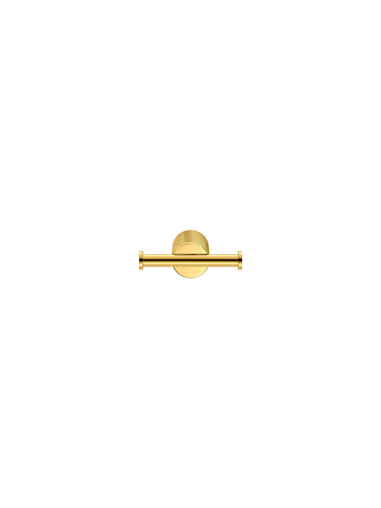 Sanco Lithos 121118-A03 Double Bathroom Hook With Screws Silver