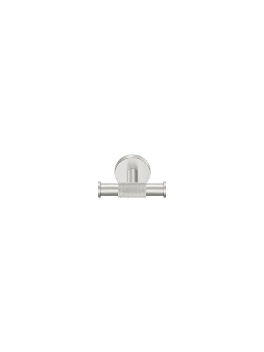 Sanco Dorian 121318-A03 Doppelter Badezimmerhaken mit Schrauben 10x8cm Silber