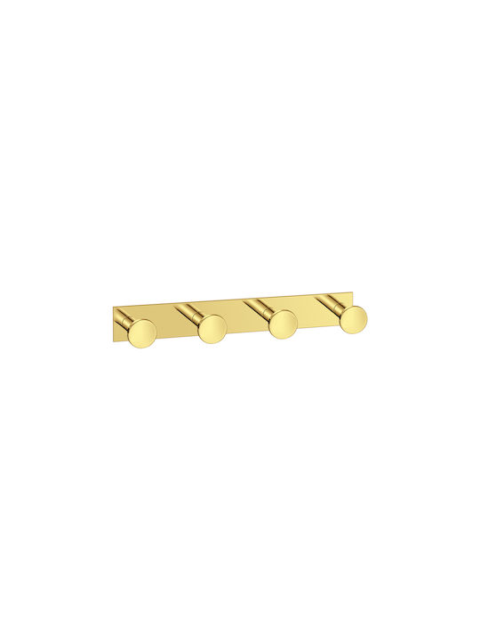 Sanco Bath Bathroom Hook 4 Prongs With Screws Bronze