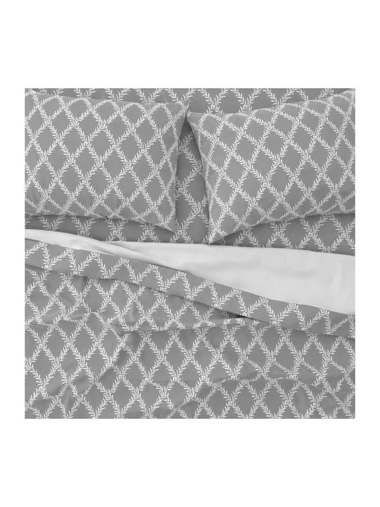 Astron Italy Lucia Σετ Σεντόνια King Size με Λάστιχο 245x260εκ. Grey (4τμχ)