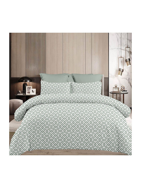 Astron Italy Chiara Set Bed Sheets King Size With Rubber Hugger 245x260cm Gray 4 Pieces