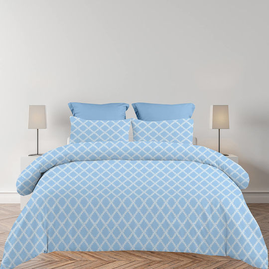 Astron Italy Lucia Σετ Σεντόνια Υπέρδιπλα 245x260εκ. Lucia Blue (4τμχ)