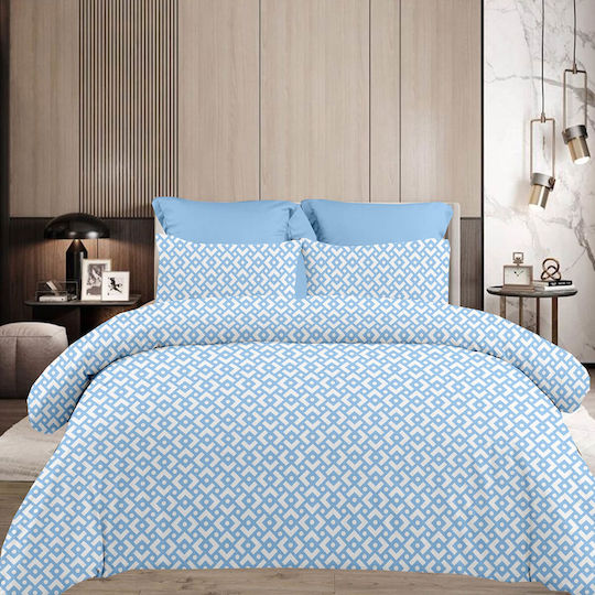 Astron Italy Chiara Module Cearceafuri De Pat Super Dublu 4 Bucăți 240x260 Cm Chiara Albastru