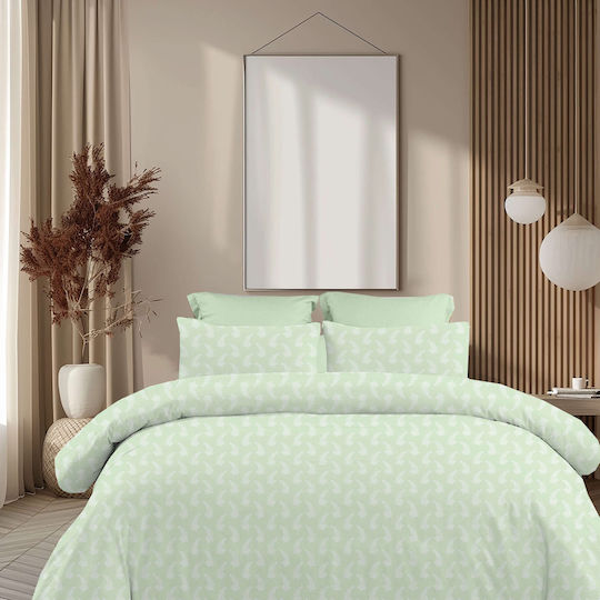 Astron Italy Vivian Bettlaken Super-Doppel 4Stücke 240x260cm Olive